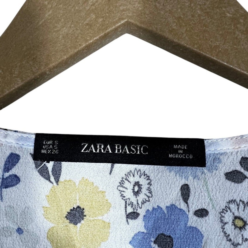 Zara Basic Floral Print Button Front Mini Dress W… - image 5